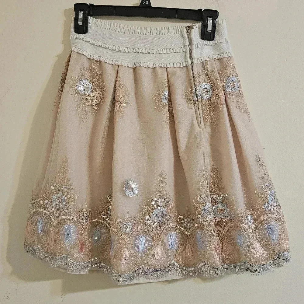 Wish by Angee Beaded Overlay Full Skirt - Picture 4 of 6